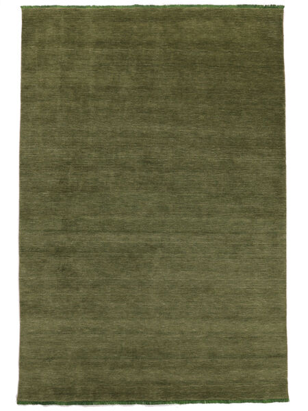  Handloom Fringes - Vert Tapis 160X230 Moderne Noir/Vert Foncé (Laine, Inde)