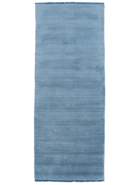  Handloom Fringes - Bleu Clair Tapis 80X200 Moderne Tapis Couloir Bleu Clair (Laine, Inde)