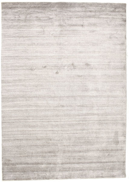  Bambou Soie Loom - Warm Gris Tapis 160X230 Moderne Gris Clair/Blanc/Crème ( Inde)