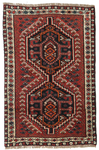 Tapis Fait Main Shiraz Tapis 81X122 Marron/Rouge (Laine, Perse/Iran)