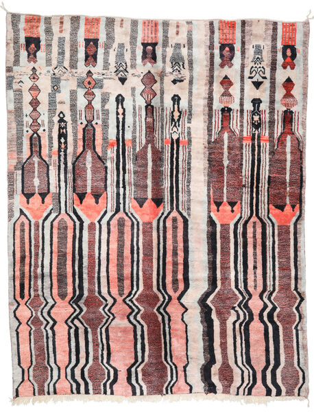  Berber Moroccan - Mid Atlas Tapis 303X381 Moderne Fait Main Gris Clair/Rose Clair Grand (Laine, Maroc)