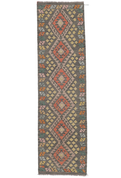  Kilim Afghan Old Style Tapis 84X300 D'orient Tissé À La Main Tapis De Couloir Marron Foncé (Laine, Afghanistan)