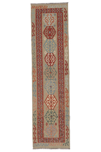  Kilim Afghan Old Style Tapis 78X307 D'orient Tissé À La Main Tapis De Couloir Marron Foncé (Laine, Afghanistan)
