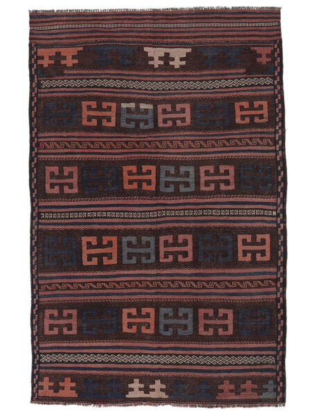 140X212 Tapis D'orient Afghan Vintage Kilim Tapis Noir/Rouge Foncé (Laine, Afghanistan)