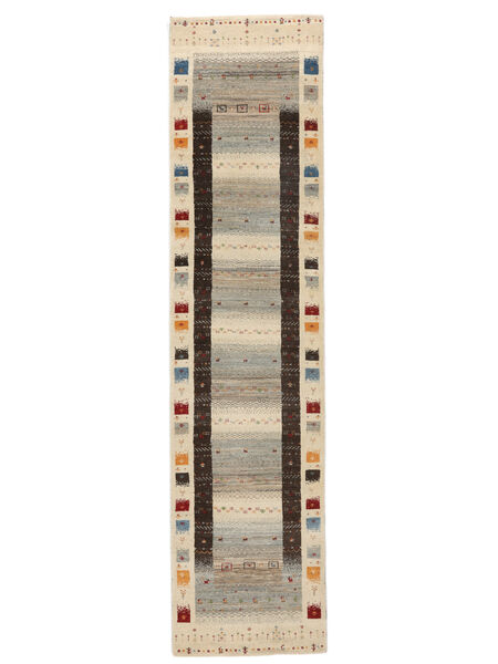  Gabbeh Loribaft Tapis 82X340 Moderne Fait Main Tapis De Couloir Marron Clair/Marron Foncé (Laine, Inde)