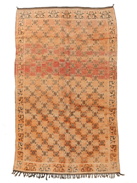 Tapis Fait Main Berber Moroccan - Mid Atlas Vintage 200X326 Marron/Orange (Laine, Maroc)
