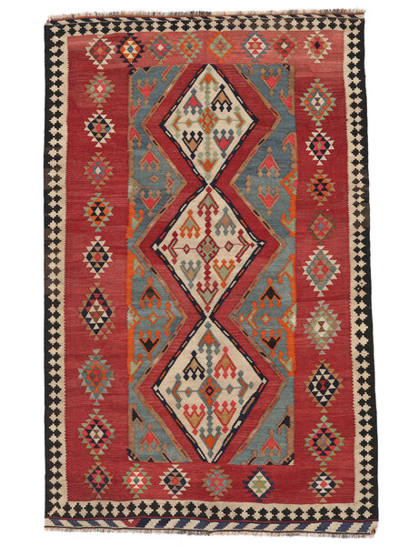 Tapis Tissé À La Main Kilim Vintage Tapis 164X258 Rouge Foncé/Noir (Laine, Perse/Iran)