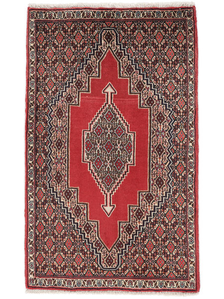 Tapis Persan Senneh Tapis 73X120 Rouge Foncé/Noir (Laine, Perse/Iran)