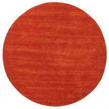  Handloom - Rouille/Rouge Tapis Ø 250 Moderne Rond Rouille/Rouge Grand (Laine, Inde)