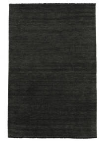  Handloom Fringes - Noir/Gris Tapis 200X300 Moderne Noir/Blanc/Crème (Laine, Inde)