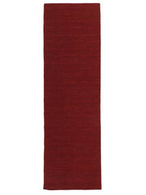  Kilim Loom - Rouge Foncé Tapis 80X250 Moderne Tissé À La Main Tapis De Couloir Rouge Foncé (Laine, Inde)
