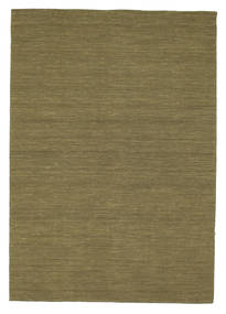  Kilim Loom - Olive Tapis 160X230 Moderne Tissé À La Main Vert Olive (Laine, Inde)