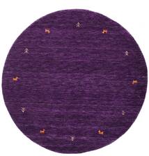  Gabbeh Loom Two Lines - Violet Tapis Ø 150 Moderne Rond Violet Foncé (Laine, Inde)