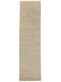  Handloom Fringes - Greige Tapis 80X250 Moderne Tapis Couloir Gris Clair (Laine, Inde)