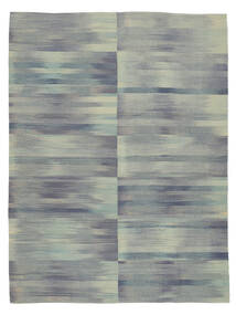 Tapis Fait Main Kilim Moderne Tapis 213X278 Gris/Bleu (Laine, Afghanistan)
