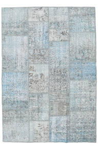  Patchwork Tapis 140X202 Moderne Fait Main Bleu Clair/Gris Clair (Laine, Turquie)
