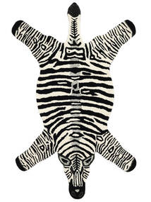  100X155 Tapis Enfant Petit Zebra Tapis - Noir/Blanc Laine, 