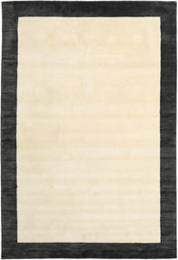  Handloom Frame - Noir/Blanc Tapis 300X400 Moderne Beige/Gris Foncé Grand (Laine, Inde)