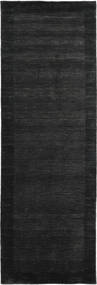  Handloom Frame - Noir/Gris Foncé Tapis 80X250 Moderne Tapis Couloir Noir (Laine, Inde)