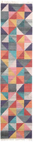 Caleido 80X250 Petit Multicolore Abstrait Couloir Tapis De Laine Tapis 