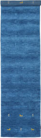  Gabbeh Loom Two Lines - Bleu Tapis 80X350 Moderne Tapis De Couloir Bleu (Laine, )