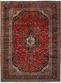  Kashan Tapis 300X410 D'orient Fait Main Rouge Foncé/Noir Grand (Laine, Perse/Iran)