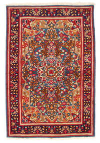  Kerman Tapis 119X178 D'orient Fait Main Rouge Foncé/Violet Foncé (Laine, Perse/Iran)