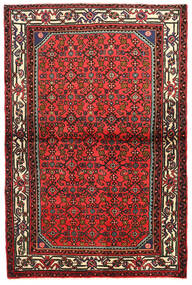  Hosseinabad Tapis 103X157 D'orient Fait Main Rouge Foncé/Rouge (Laine, Perse/Iran)