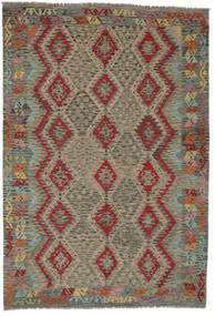 Tapis Kilim Afghan Old Style Tapis 206X299 Marron/Jaune Foncé (Laine, Afghanistan)