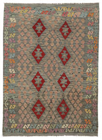 146X199 Tapis D'orient Kilim Afghan Old Style Tapis Marron/Jaune Foncé (Laine, Afghanistan)