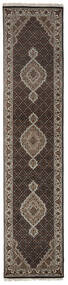 77X352 Tapis D'orient Tabriz Royal Tapis Tapis De Couloir Noir/Marron ( Inde)