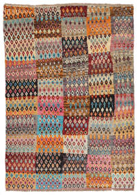  Moroccan Berber - Afghanistan Tapis 123X177 Moderne Fait Main Marron Foncé/Gris Foncé (Laine, Afghanistan)