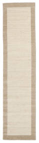  Handloom Frame - Natural/Sand Tapis 80X350 Moderne Tapis De Couloir Beige Foncé/Marron Clair (Laine, Inde)