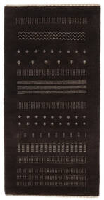  Gabbeh Loribaft Tapis 76X148 Moderne Fait Main Noir (Laine, Inde)