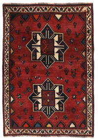 Tapis D'orient Shiraz Tapis 112X163 Noir/Rouge Foncé (Laine, Perse/Iran)