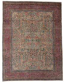  Antique Kerman Ca. 1900 Tapis 274X364 D'orient Fait Main Marron Foncé/Noir Grand (Laine, Perse/Iran)