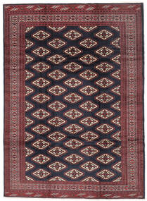  Turkaman Tapis 208X287 D'orient Fait Main Noir/Marron Foncé (Laine, Perse/Iran)