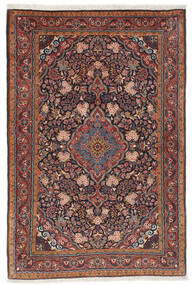  Sarough Tapis 104X156 D'orient Fait Main Marron Foncé/Noir (Laine, Perse/Iran)