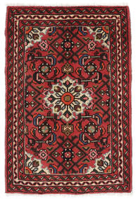 Tapis Hosseinabad 64X94 Noir/Rouge Foncé (Laine, Perse/Iran)