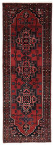 Tapis Hamadan 104X303 De Couloir Noir/Rouge Foncé (Laine, Perse/Iran)