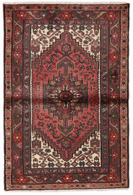 Tapis D'orient Hamadan 100X147 Noir/Rouge Foncé (Laine, Perse/Iran)