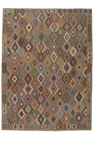 Kilim Afghan Old Style Tapis 265X355 D'orient Tissé À La Main Marron Foncé/Noir Grand (Laine, Afghanistan)