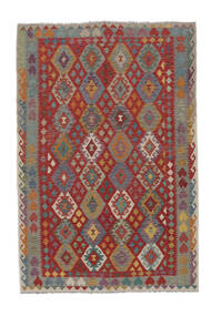  Kilim Afghan Old Style Tapis 198X291 D'orient Tissé À La Main Marron Foncé/Gris Foncé (Laine, Afghanistan)