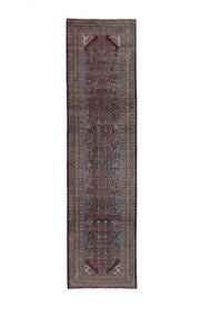 Tapis D'orient Ardabil Tapis 79X303 Tapis De Couloir Noir/Rouge Foncé (Laine, Perse/Iran)