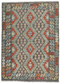 Tissé À La Main Kilim Afghan Old Style Tapis 133X181 Tapis De Laine Marron/Vert Petit Tapis 