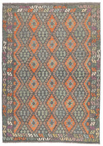 204X288 Tapis D'orient Kilim Afghan Old Style Tapis Marron/Jaune Foncé (Laine, Afghanistan)