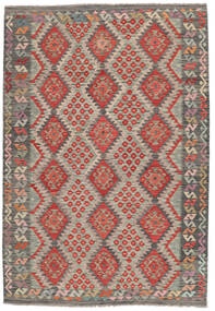  Kilim Afghan Old Style Tapis 204X296 D'orient Tissé À La Main Marron/Jaune Foncé (Laine, )