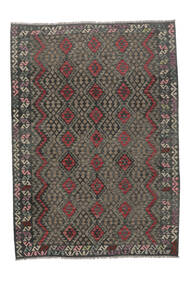 213X301 Tapis D'orient Kilim Afghan Old Style Noir/Marron (Laine, Afghanistan)