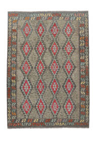 210X288 Tapis D'orient Kilim Afghan Old Style Tapis Jaune Foncé/Marron (Laine, Afghanistan)