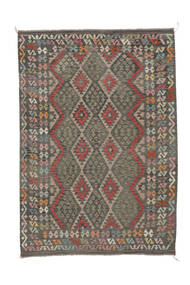 211X297 Tapis D'orient Kilim Afghan Old Style Tapis Jaune Foncé/Marron (Laine, Afghanistan)